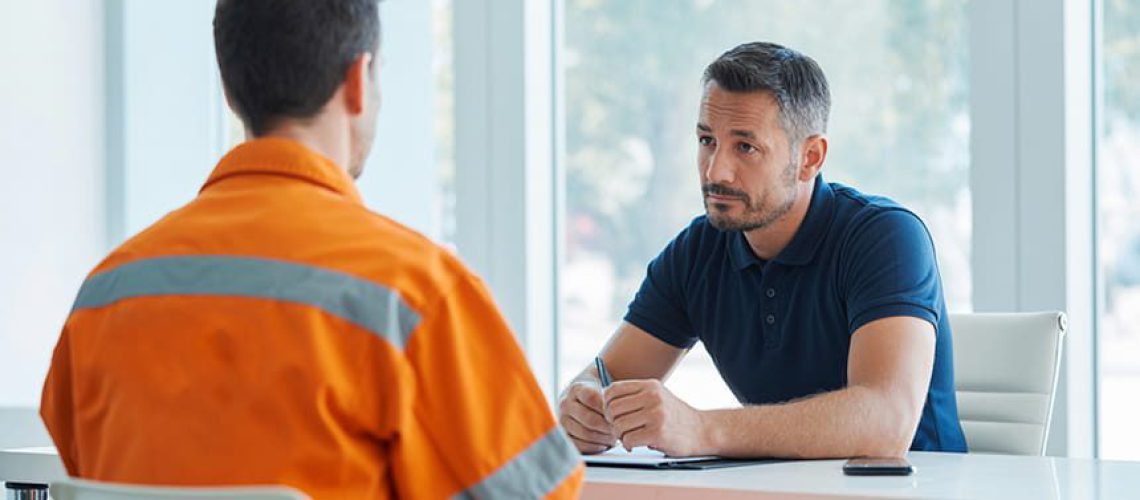 Supervisor conducting a for-cause screening session